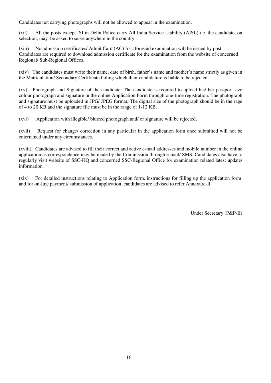 Recruitment of Sub-inspector in Delhi Police, CAPFs and Assistant Sub-inspectors in Cisf Examination - India, Page 16