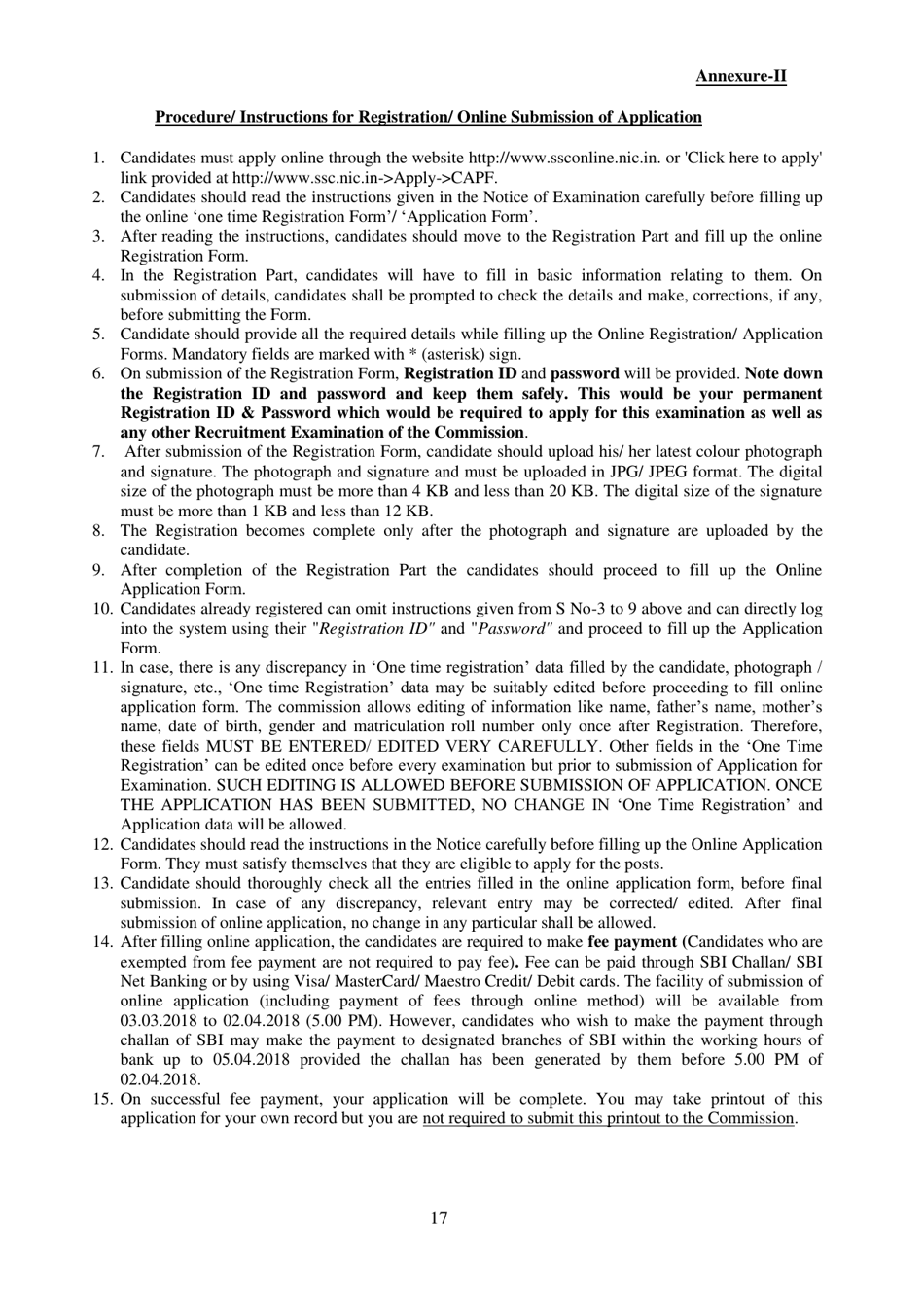 Recruitment of Sub-inspector in Delhi Police, CAPFs and Assistant Sub-inspectors in Cisf Examination - India, Page 17