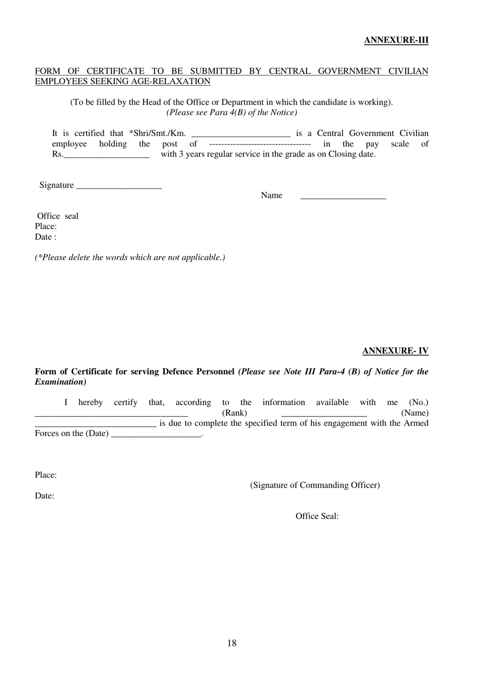 Recruitment of Sub-inspector in Delhi Police, CAPFs and Assistant Sub-inspectors in Cisf Examination - India, Page 18