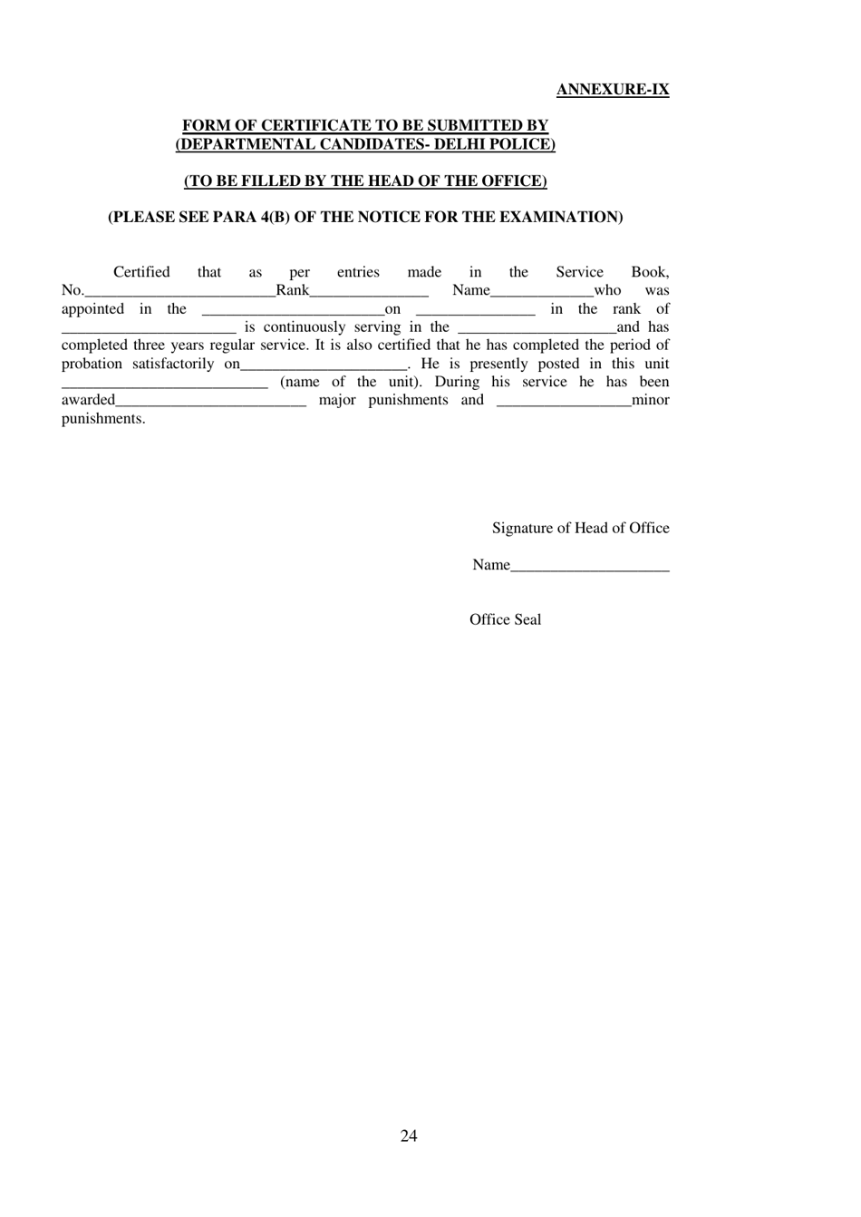 Recruitment of Sub-inspector in Delhi Police, CAPFs and Assistant Sub-inspectors in Cisf Examination - India, Page 24