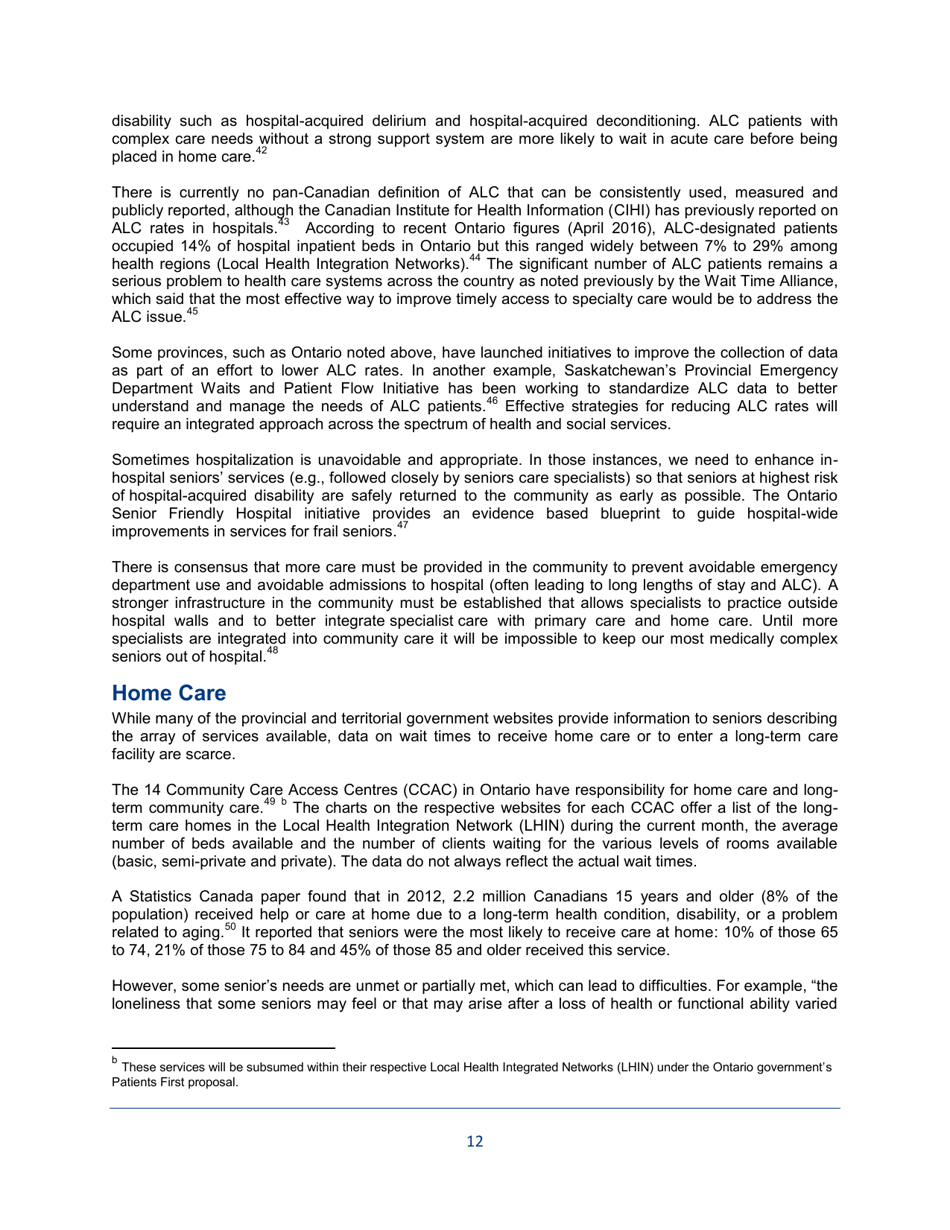 The State of Seniors Health Care in Canada - Canadian Medical Association - Canada, Page 12