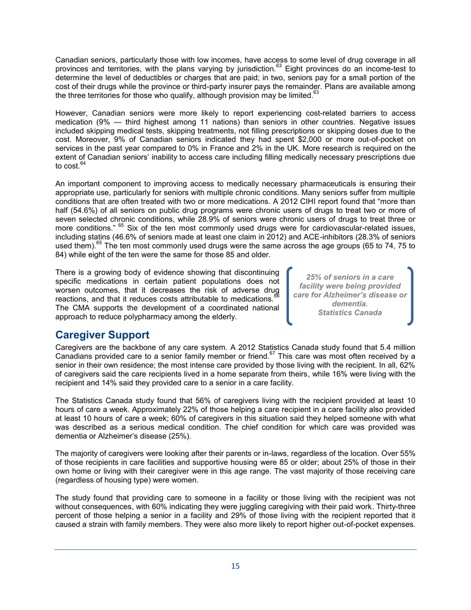 The State of Seniors Health Care in Canada - Canadian Medical Association - Canada, Page 15