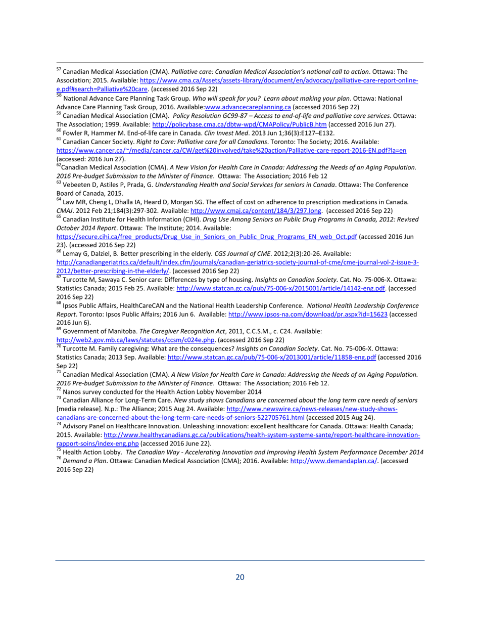 The State of Seniors Health Care in Canada - Canadian Medical Association - Canada, Page 20