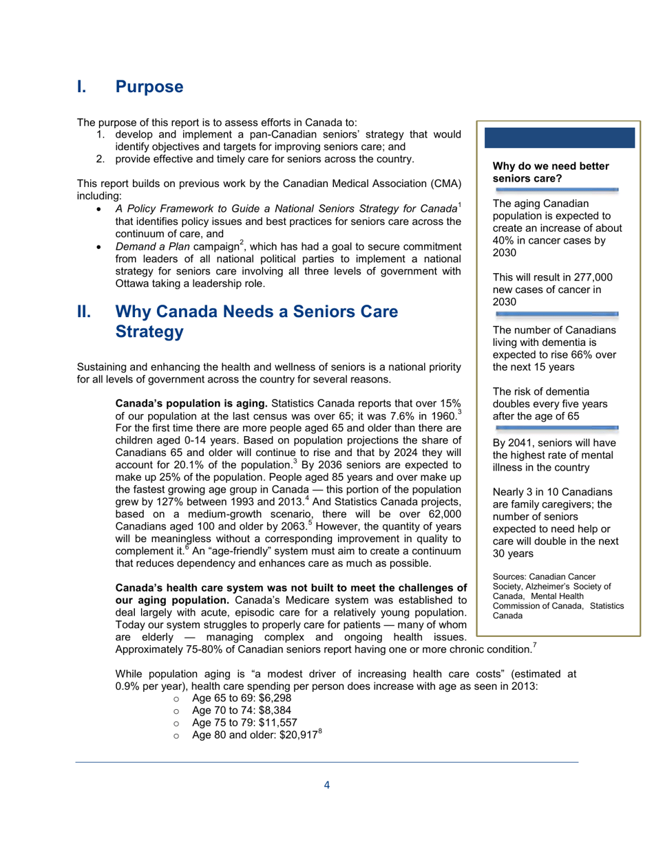 The State of Seniors Health Care in Canada - Canadian Medical Association - Canada, Page 4
