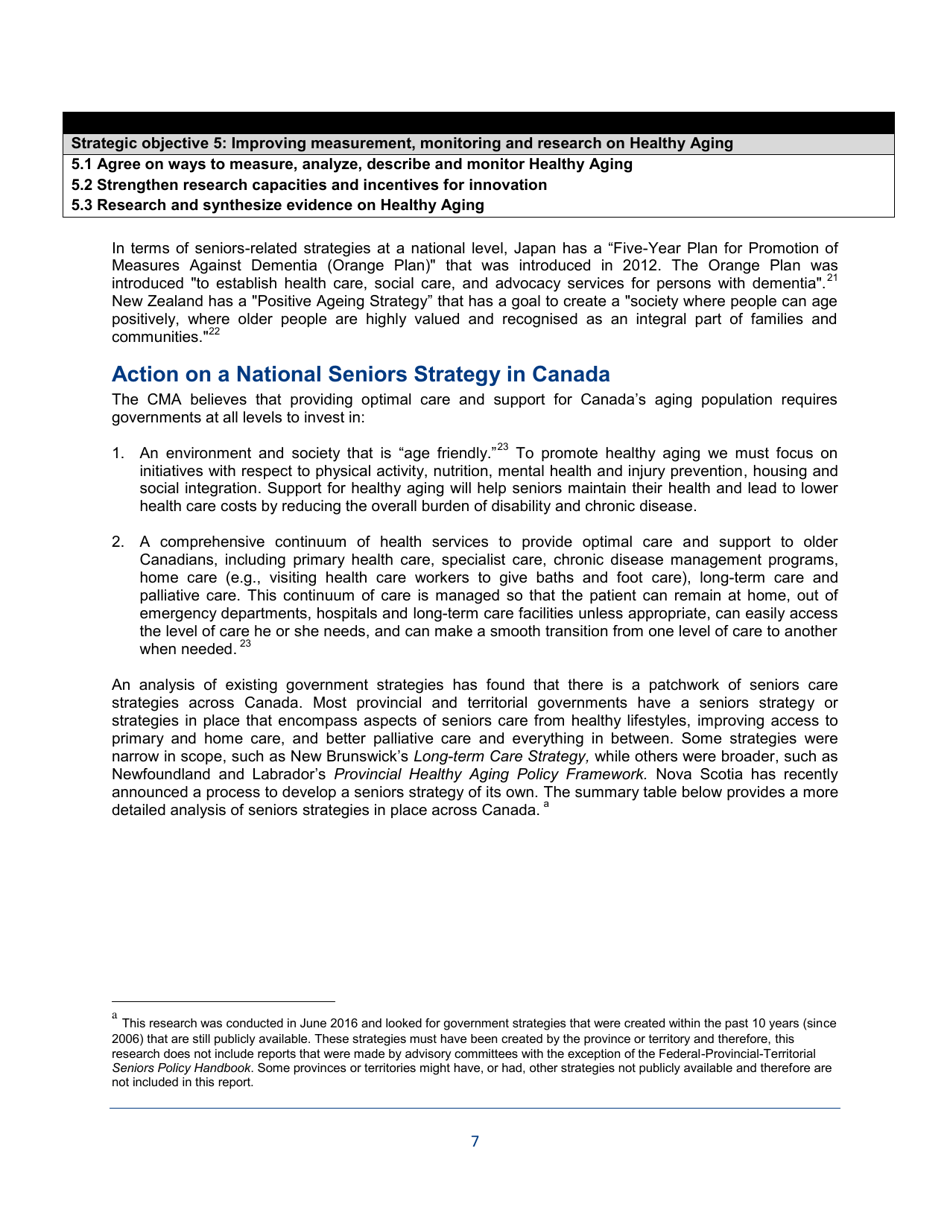 The State of Seniors Health Care in Canada - Canadian Medical Association - Canada, Page 7