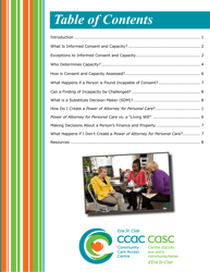 &quot;A Guide to Consent and Capacity in Ontario - Erie St. Clair Ccac (Community Care Access Centre)&quot; - Ontario, Canada, Page 2
