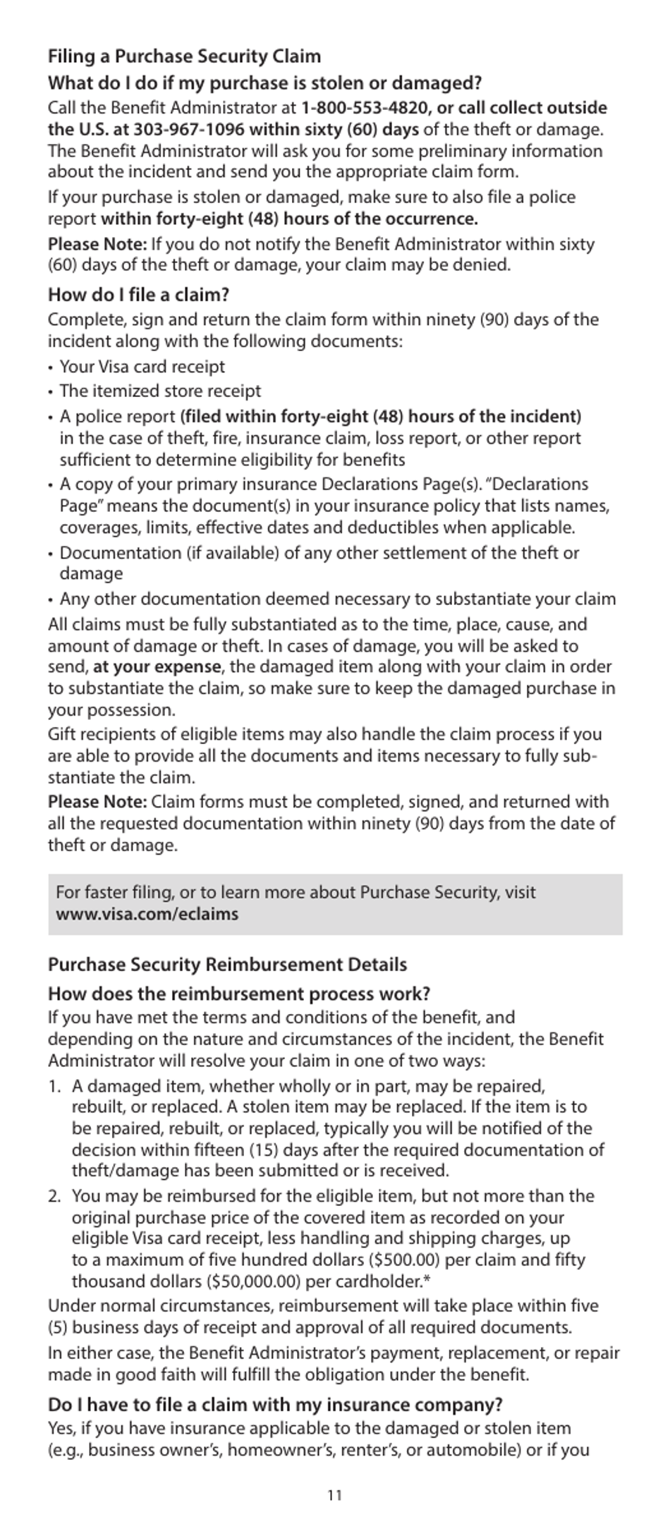 Your Visa Signature Card Guide to Benefits: Wells Fargo Visa Signature Credit Card, Page 11