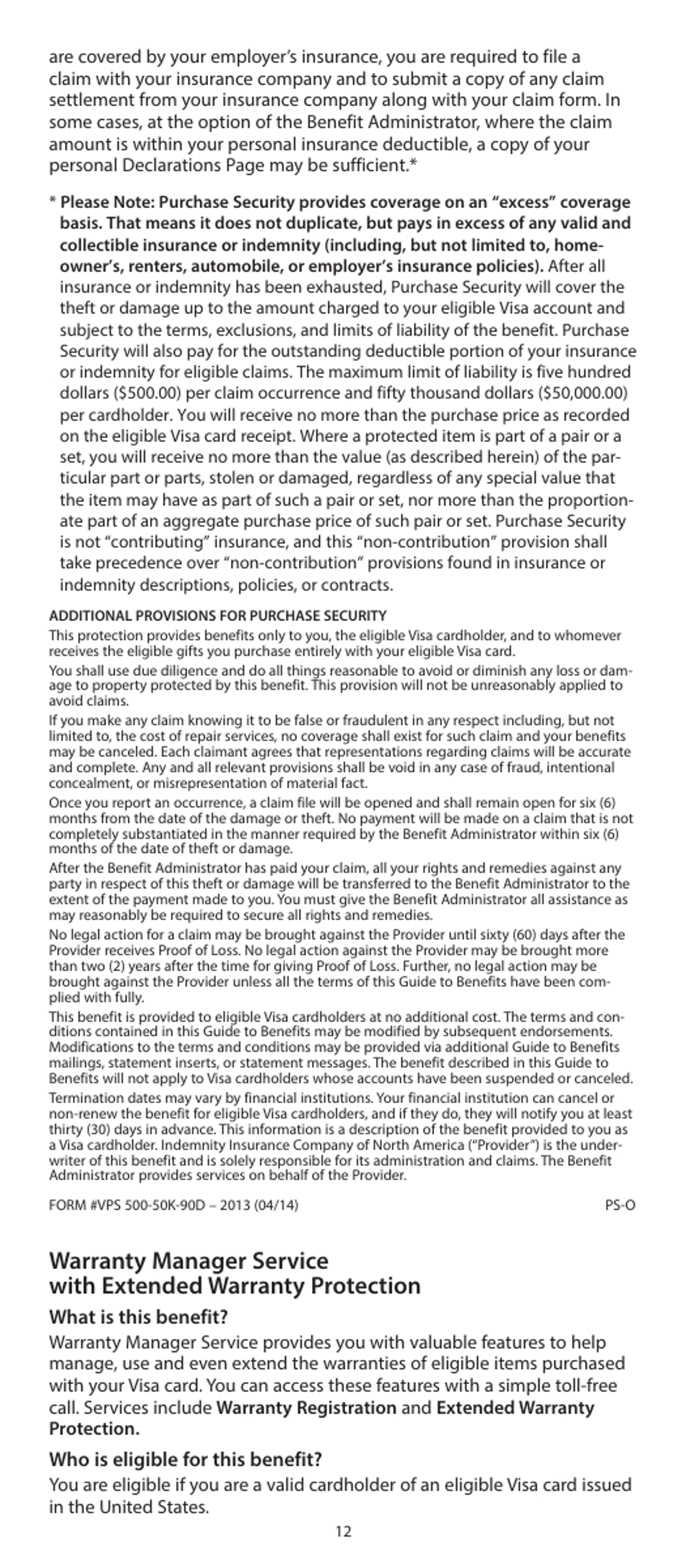 Your Visa Signature Card Guide to Benefits: Wells Fargo Visa Signature Credit Card, Page 12