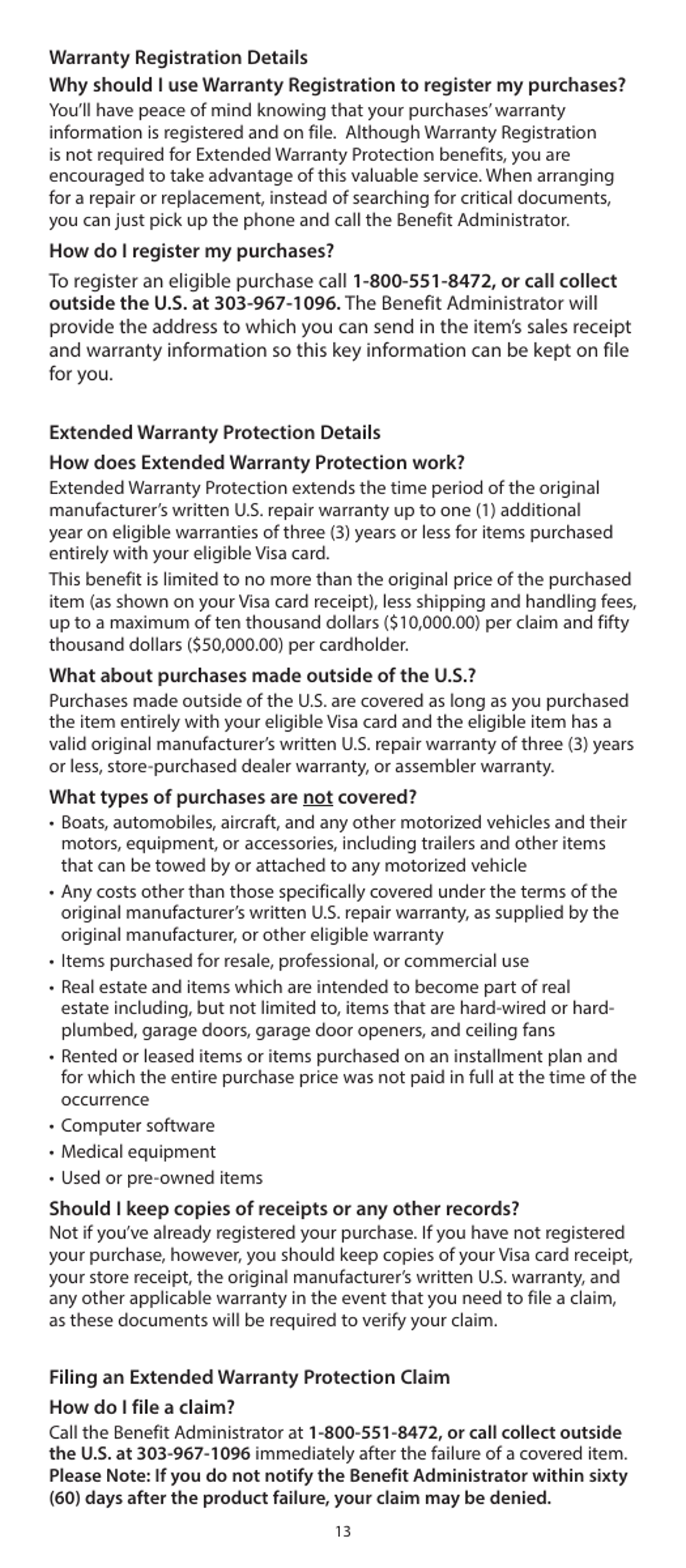 Your Visa Signature Card Guide to Benefits: Wells Fargo Visa Signature Credit Card, Page 13