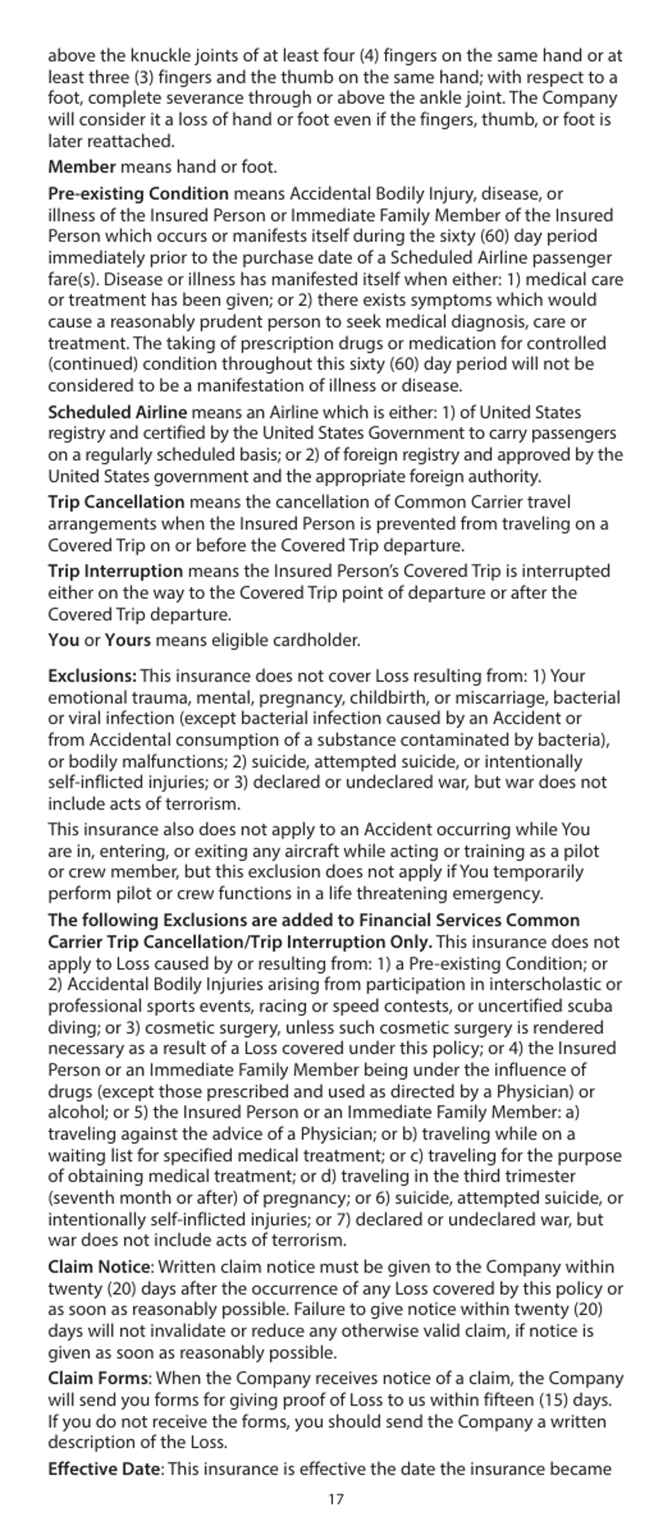 Your Visa Signature Card Guide to Benefits: Wells Fargo Visa Signature Credit Card, Page 17