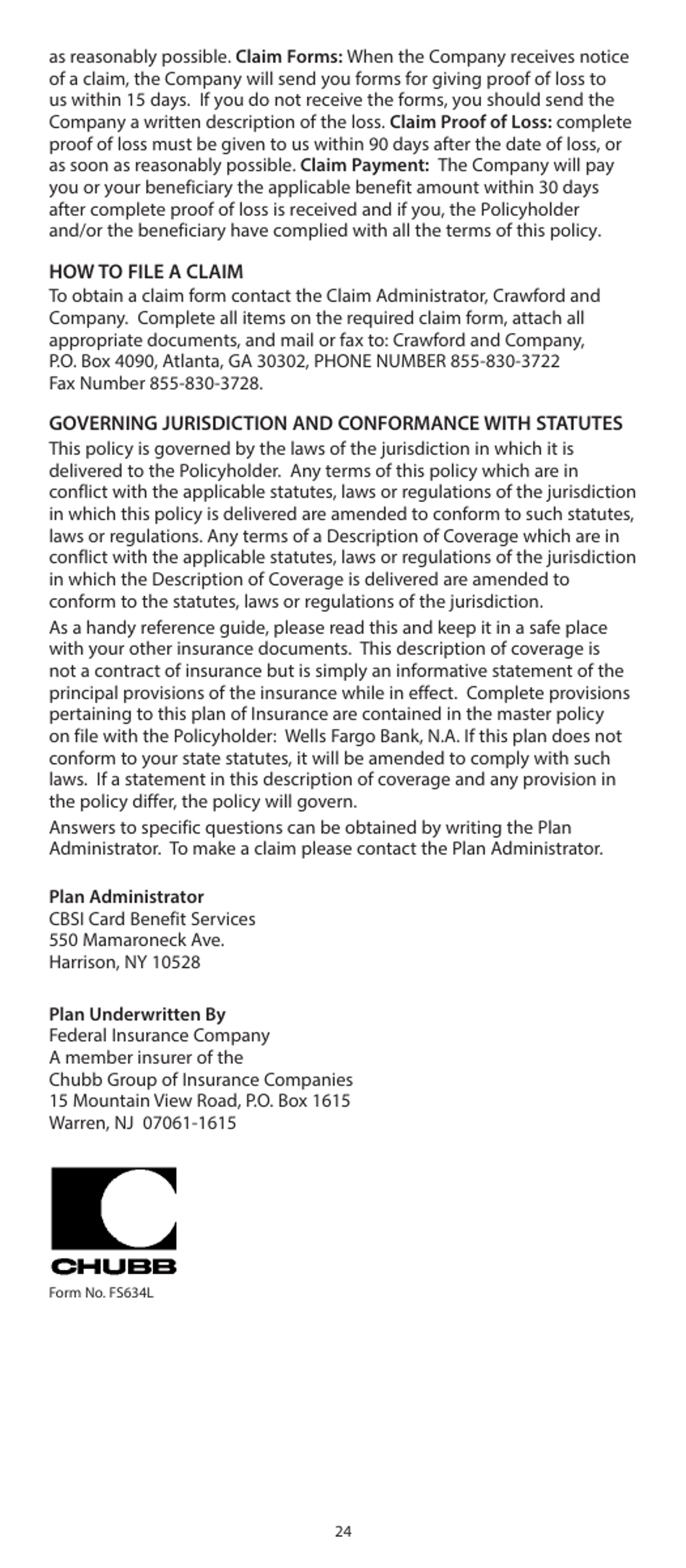 Your Visa Signature Card Guide to Benefits: Wells Fargo Visa Signature Credit Card, Page 24