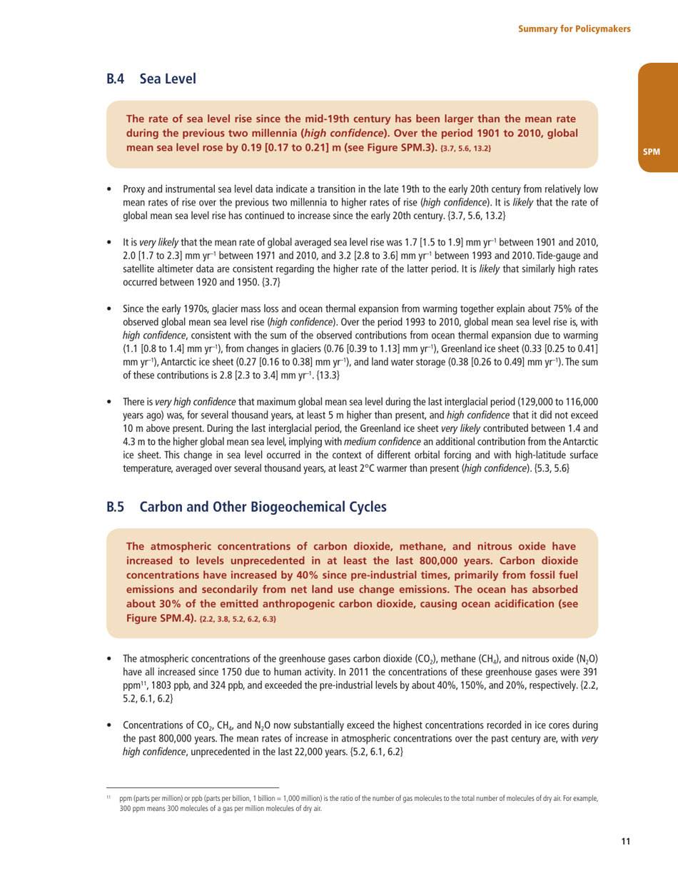 Summary for Policymakers (Spm) - the United Nations Intergovernmental Panel on Climate Change, Page 9