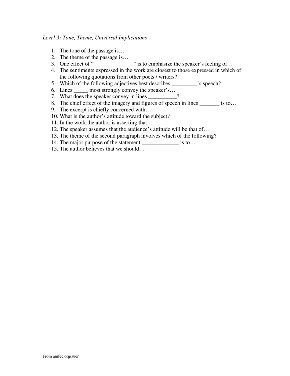 Terms - Ap English Language and Composition (Adapted From V. Stevenson, Patrick Henry High School, and Abrams Glossary of Literary Terms), Page 13
