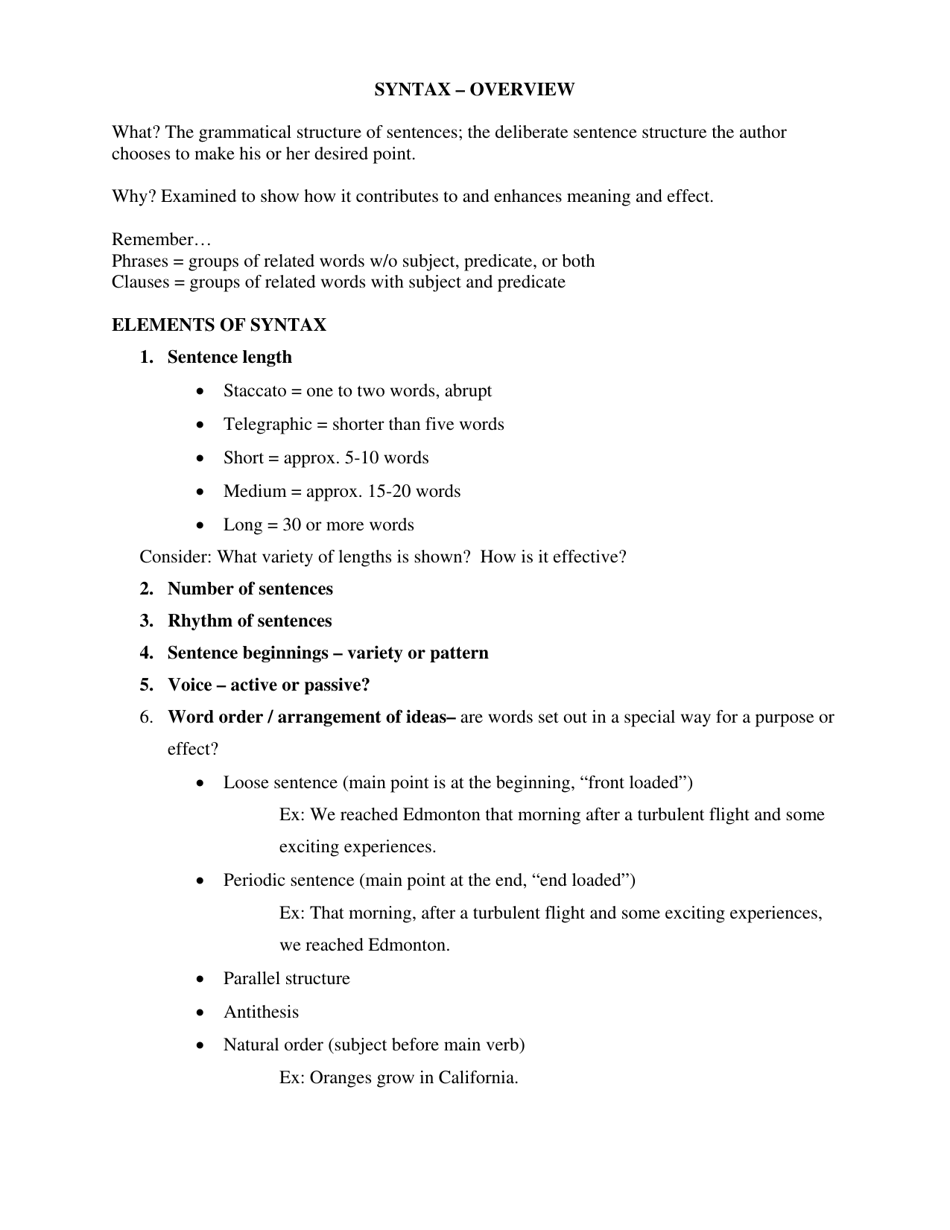 Terms - Ap English Language and Composition (Adapted From V. Stevenson, Patrick Henry High School, and Abrams Glossary of Literary Terms), Page 16