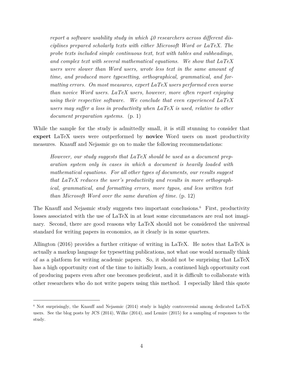 The Case for Writing Papers in Economics Using Fake Latex, Scott H. Irwin - University of Illinois - Illinois, Page 4