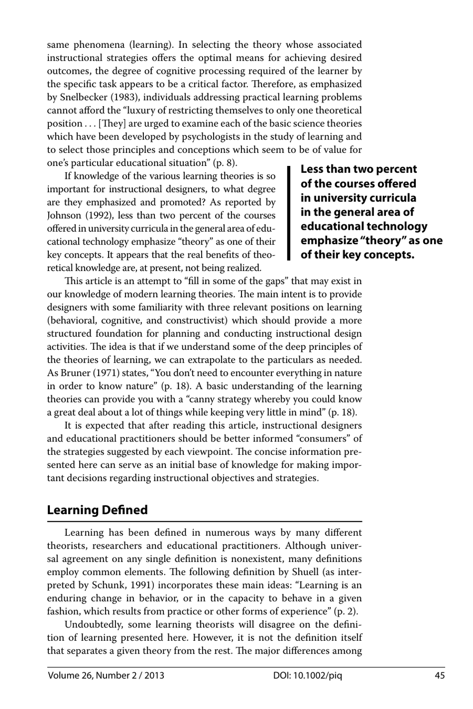 Behaviorism, Cognitivism, Constructivism: Comparing Critical Features ...