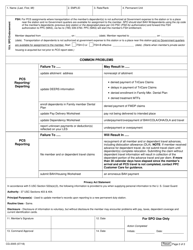 Form CG-2005 PCS Reporting Worksheet, Page 2