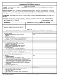 Document preview: SD Form 225 Osd/WHS Personnel out-Processing Checklist