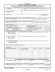 Document preview: SD Form 419 Osd Request for Contracted Advisory and Assistance Services