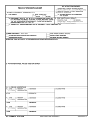 Document preview: SD Form 472 Request Information Sheet