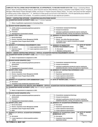SD Form 813 DoD Acquisition Workforce Qualifications Coding Sheet (Awqcs), Page 3