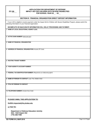 SD Form 816 Application for Department of Defense Impact Aid for Children With Severe Disabilities, Page 3
