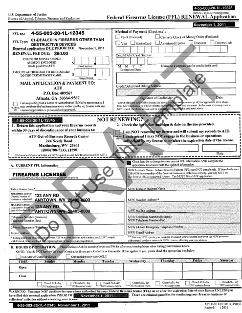 ATF Form 8 (5310.11) Part II  Printable Pdf