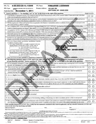 ATF Form 8 (5310.11) Part II Federal Firearms License (FFL) Renewal Application - Draft, Page 2