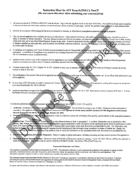 ATF Form 8 (5310.11) Part II Federal Firearms License (FFL) Renewal Application - Draft, Page 3
