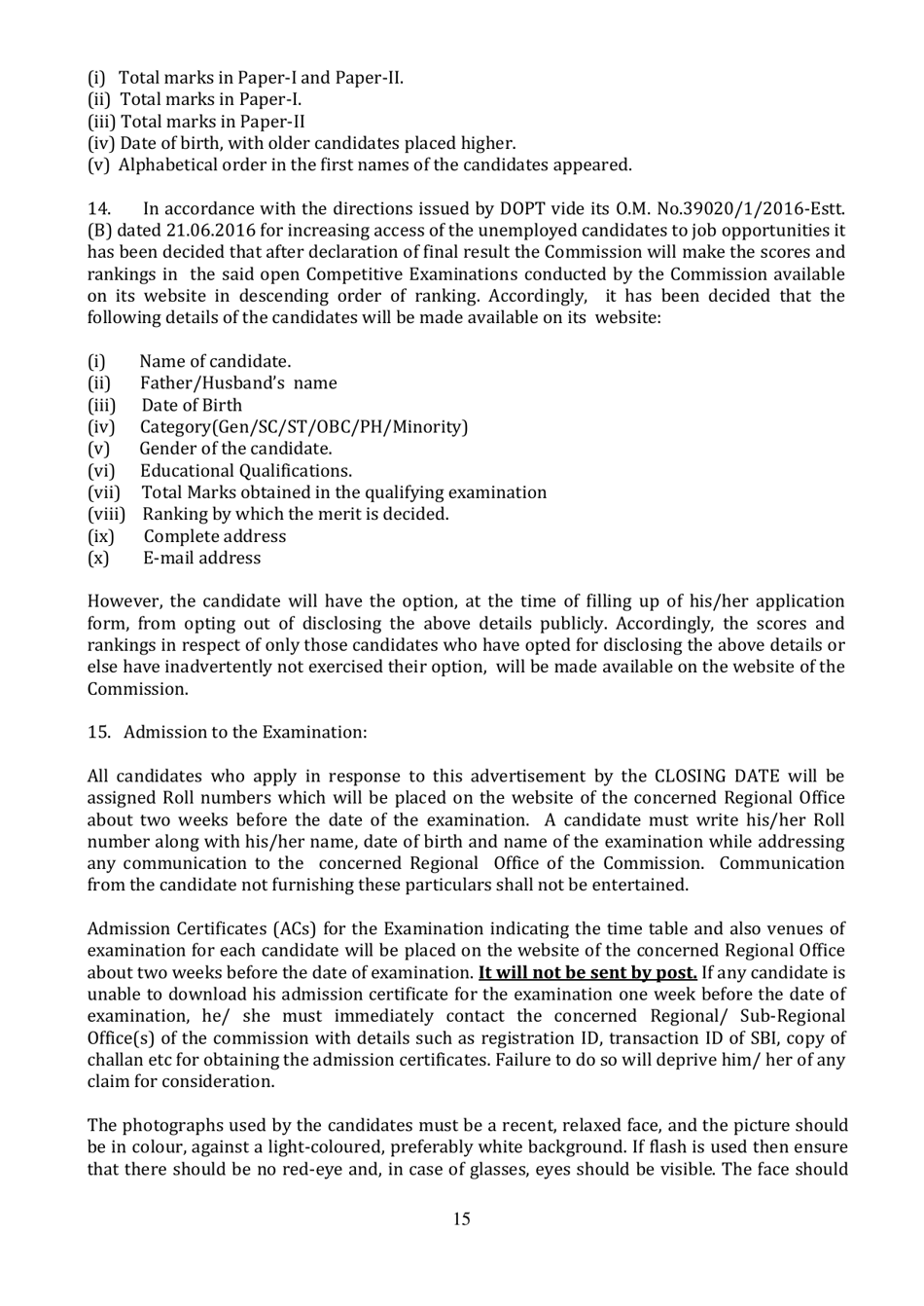 Recruitment of Sub-inspector in Delhi Police, CAPFs and Assistant Sub-inspectors in Cisf Examination - India, Page 15