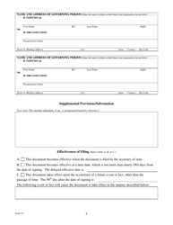 Form 313 Application for Registration of a Foreign Series Limited Liability Company - Texas, Page 8