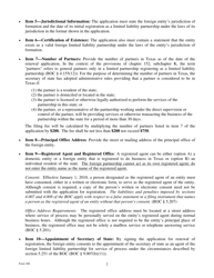 Form 308 Application for Renewal of Registration of a Foreign Limited Liability Partnership - Texas, Page 2