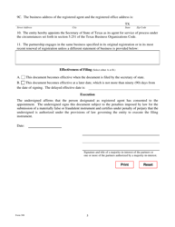 Form 308 Application for Renewal of Registration of a Foreign Limited Liability Partnership - Texas, Page 5