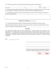 Form 307 Application for Registration of a Foreign Limited Liability Partnership - Texas, Page 6