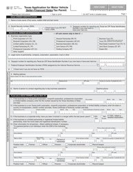 Form AP-169 Texas Application for Motor Vehicle Seller-Financed Sales Tax Permit - Texas, Page 2