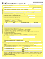 Form AP-143 Texas Motor Vehicle Rental Tax Application - Texas (Dinka), Page 3