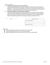 Form PAG94 Motion for Emergency Temporary Guardian - Vermont, Page 2