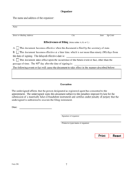 Form 206 Certificate of Formation Professional Limited Liability Company - Texas, Page 7