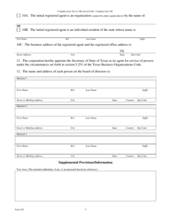 Form 303 Application for Registration for a Foreign Professional Corporation - Texas, Page 7