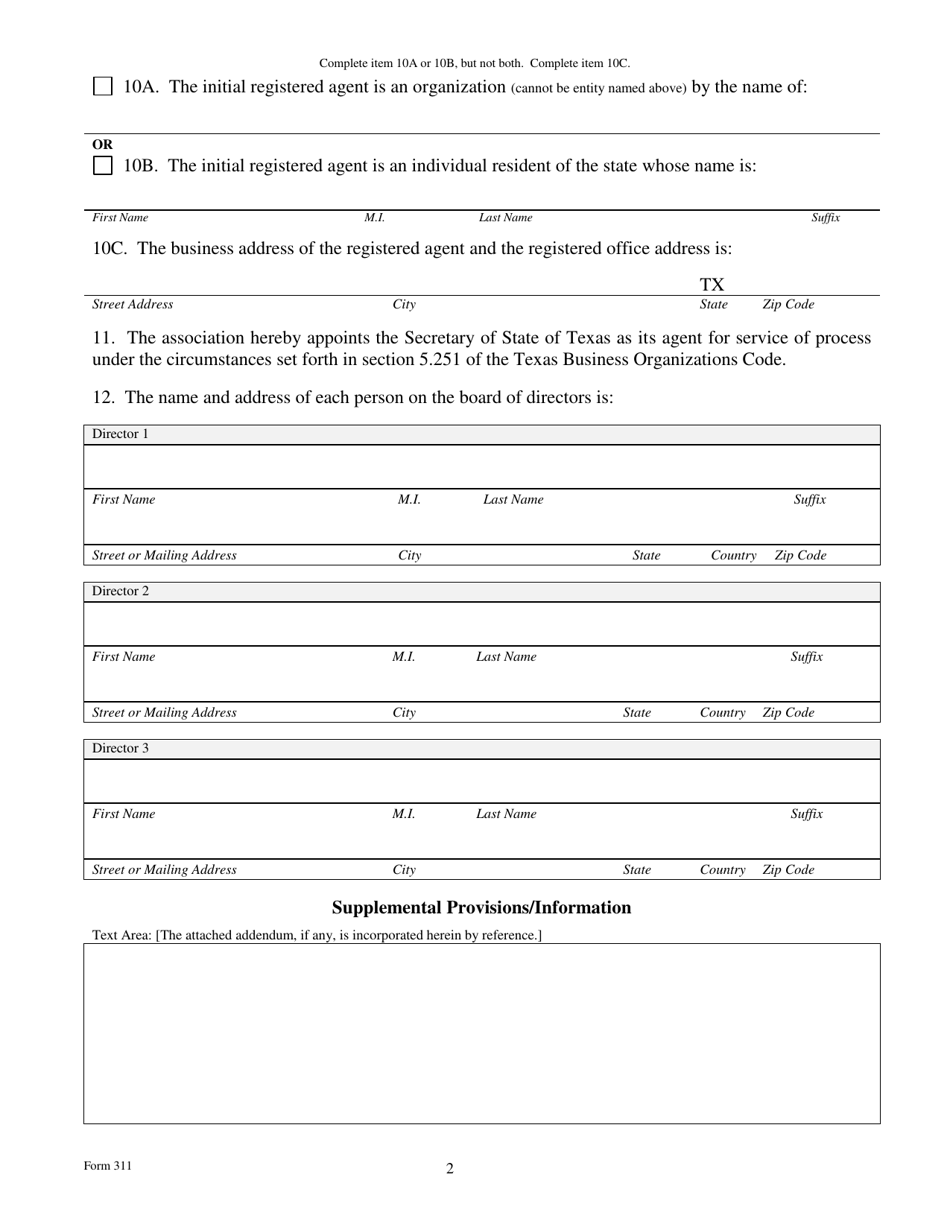 Form 311 - Fill Out, Sign Online and Download Fillable PDF, Texas ...