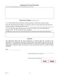 Form 312 Application for Registration of a Foreign Business Trust, Real Estate Investment Trust or Other Foreign Filing Entity - Texas, Page 8