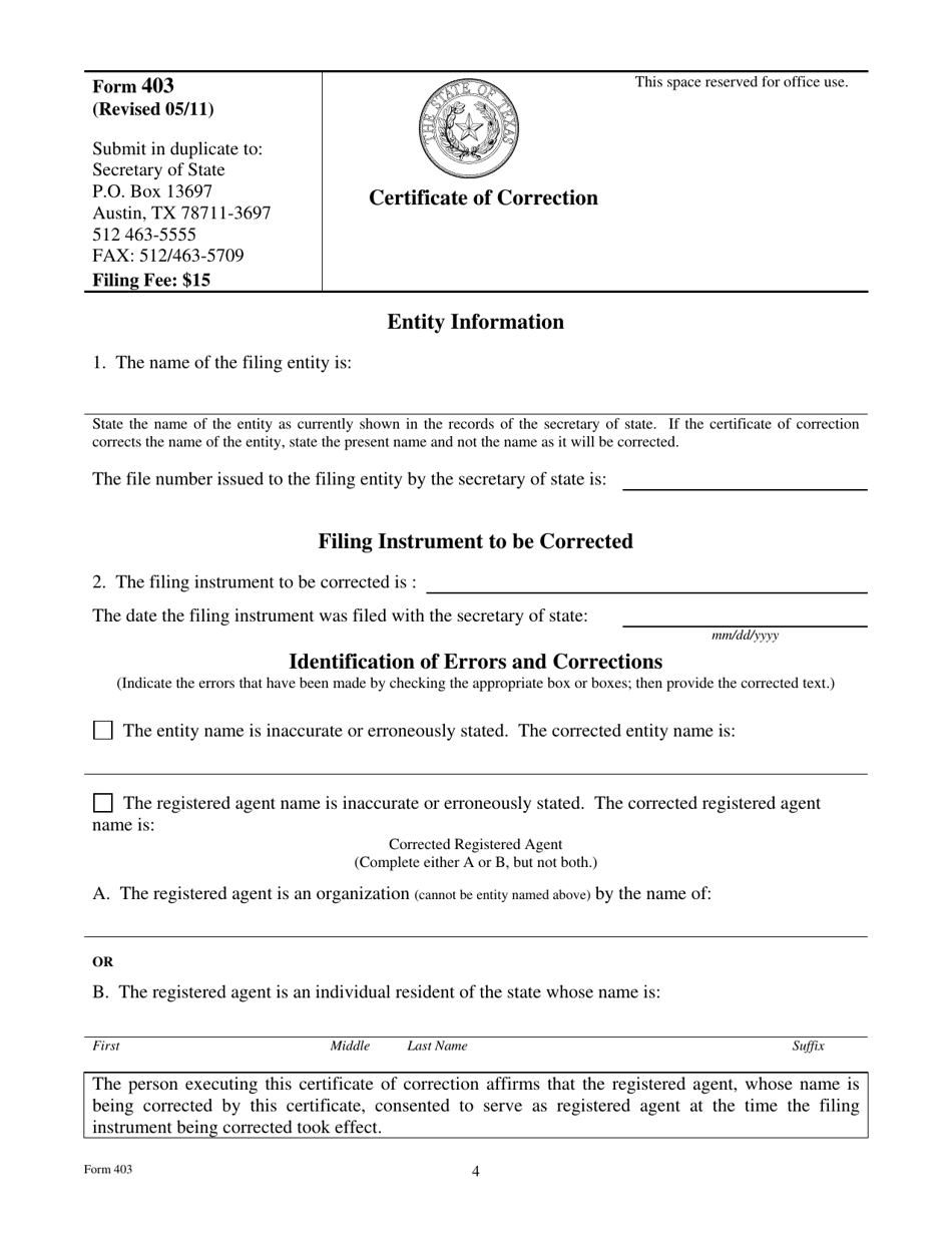 Form 403 Fill Out Sign Online And Download Fillable Pdf Texas Templateroller 1136