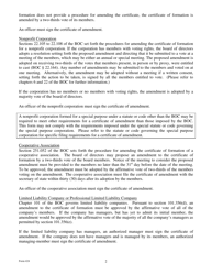 Form 424 Certificate of Amendment - Texas, Page 2