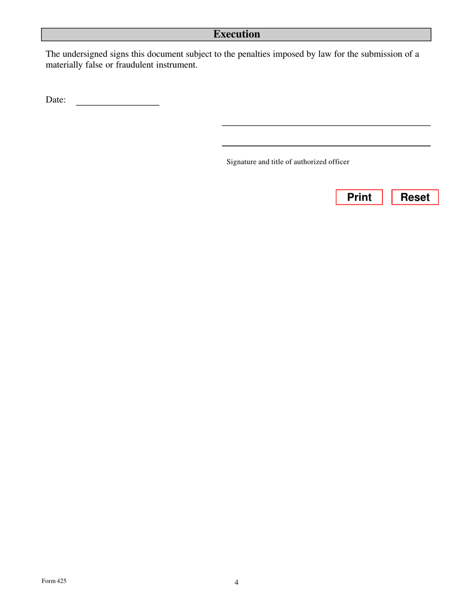Form 425 Restriction on the Transfer of Shares - Texas, Page 4