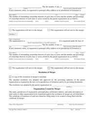 Form 623 Parent-Subsidiary Certificate of Merger Business Organizations Code - Texas, Page 6