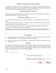 Form 646 Certificate of Conversion of a Texas General Partnership Converting to a Texas Filing Entity - Texas, Page 5