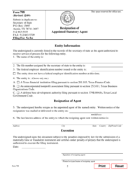 Form 708 Resignation of Appointed Statutory Agent - Texas, Page 2