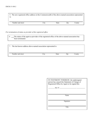 Form DSCB:15-108 Statement of Change of Registered Office by Agent - Pennsylvania, Page 2