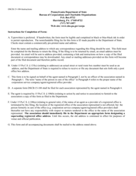 Form DSCB:15-108 Statement of Change of Registered Office by Agent - Pennsylvania, Page 3