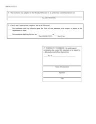 Form DSCB:15-1522 Statement With Respect to Shares - Pennsylvania, Page 2